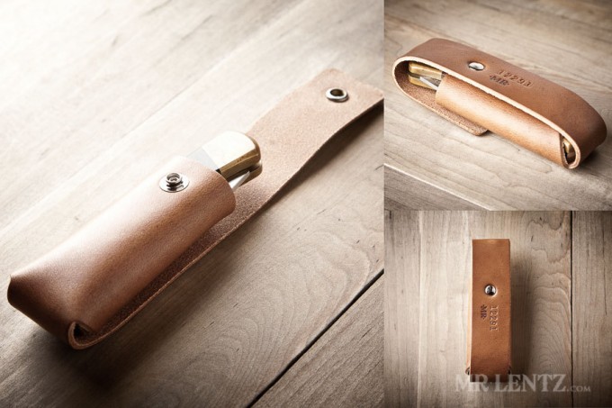 leather pocket knife sheath