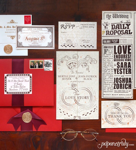 romance managed wedding invitations