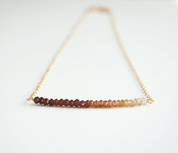 brown ombre necklace
