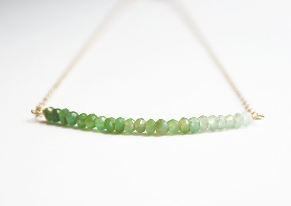 green ombre necklace