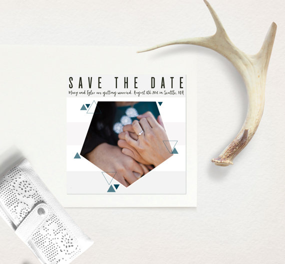 hexagon save the date by WhiteHouseStudioUS