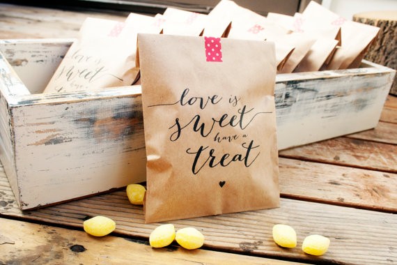 love is sweet treat bags