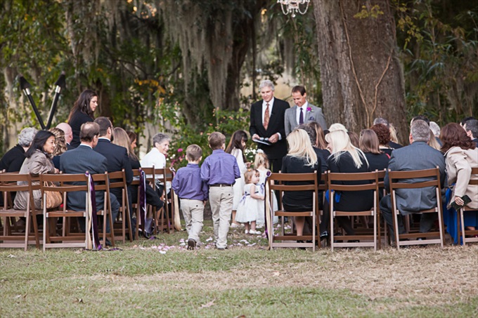 magnolia plantation wedding Whimsical Charleston Wedding | http://www.emmalinebride.com/real-weddings/whimsical-charleston-wedding-with-pretty-purple-colors | photo: MCG Photography - South Carolina Wedding Photographer