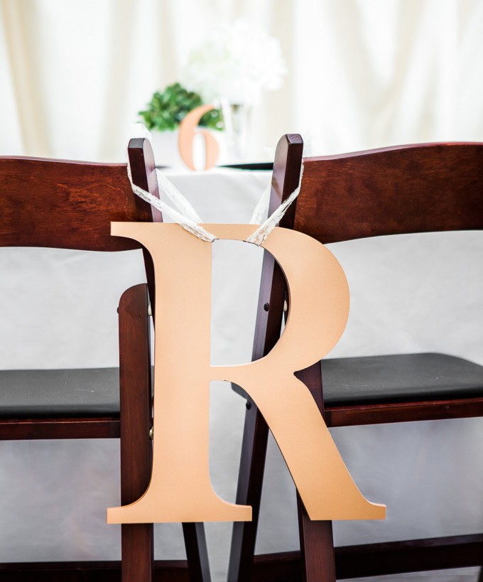 monogram | chair signs for bride and groom | by zcreate design | https://emmalinebride.com/reception/chair-signs-for-bride-and-groom/
