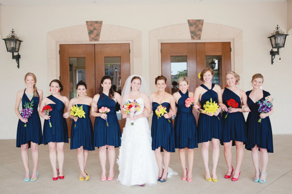 navy bridesmaid dresses by thejerseymaid