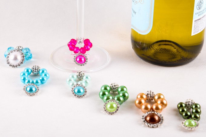 champagne glass charms