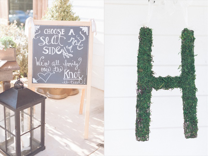 choose a seat not a side wedding sign moss letter | A Beautiful Sainte Terre Louisiana Wedding(Real Weddings) | http://www.emmalinebride.com/real-weddings/a-beautiful-sainte-terre-wedding-in-louisiana-real-weddings/ | Photo:  Photography by Micahla Wilson