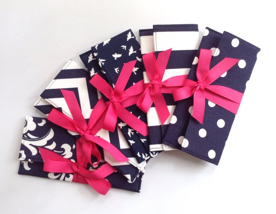 color clutches navy and pink