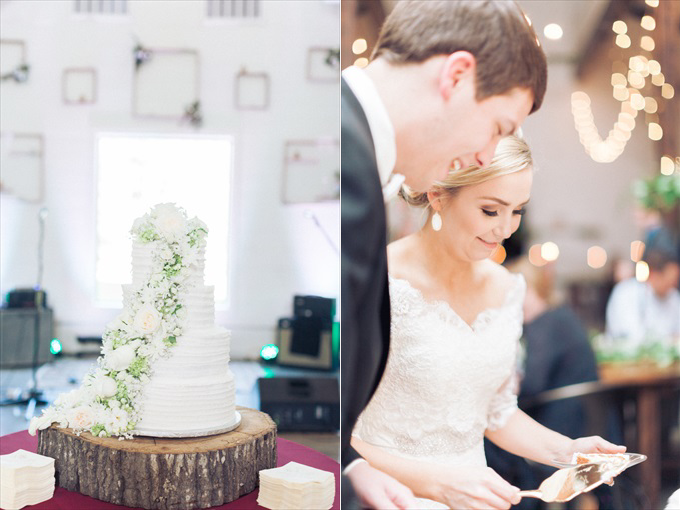 couple cutting wedding cake | A Beautiful Sainte Terre Louisiana Wedding(Real Weddings) | http://www.emmalinebride.com/real-weddings/a-beautiful-sainte-terre-wedding-in-louisiana-real-weddings/ | Photo:  Photography by Micahla Wilson