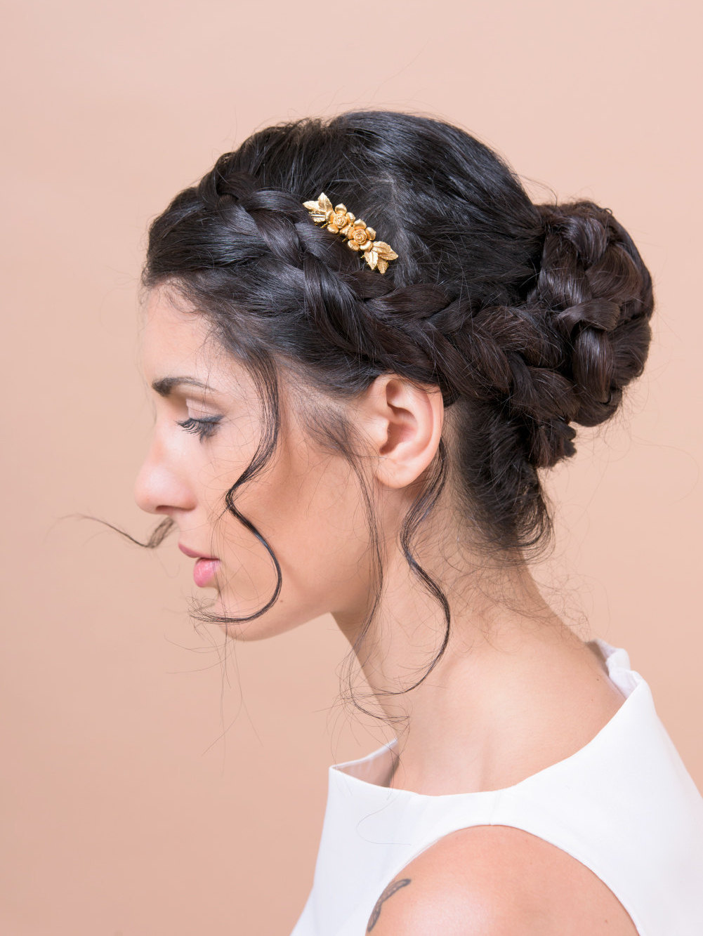 flowers and leaves hair comb by Bridal Ambiance | bridal veil alternative via https://emmalinebride.com/bride/bridal-veil-alternatives/ ‎
 | any hairstyle