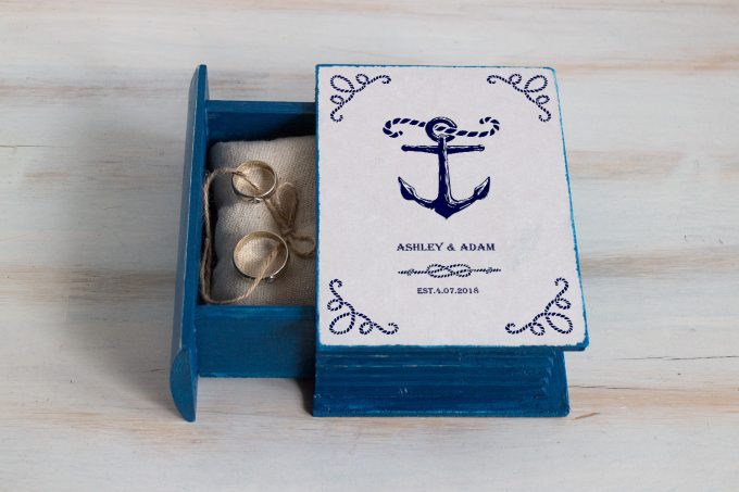 nautical wedding theme ring box