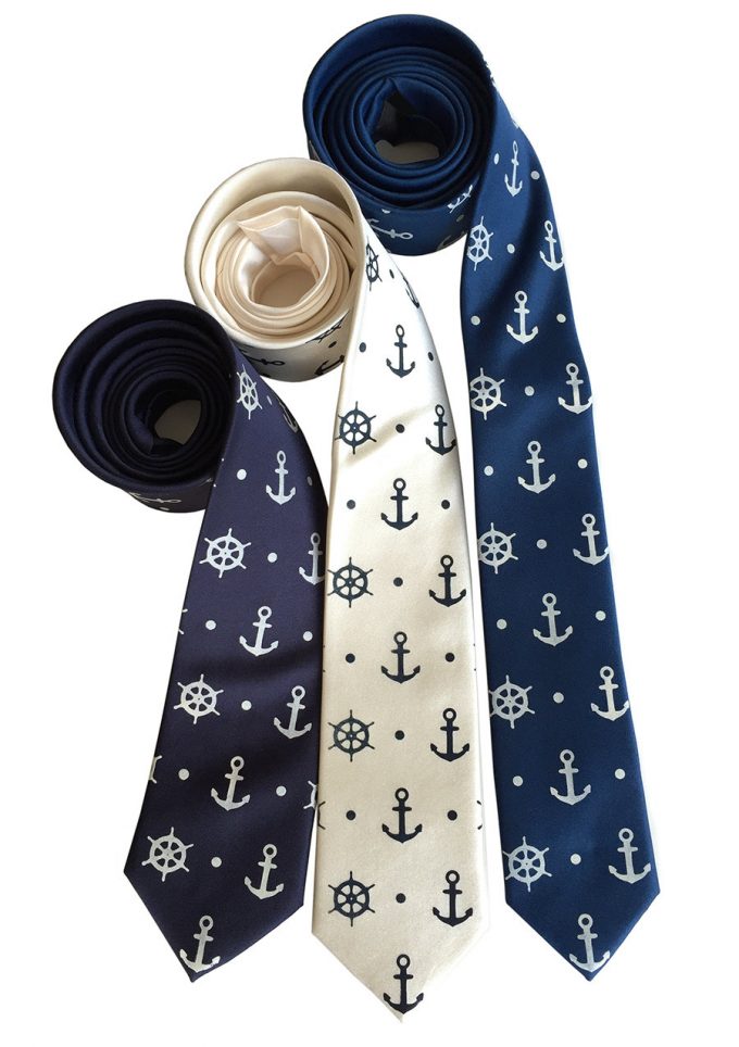 theme neckties | via 50+ nautical wedding theme ideas at EmmalineBride.com