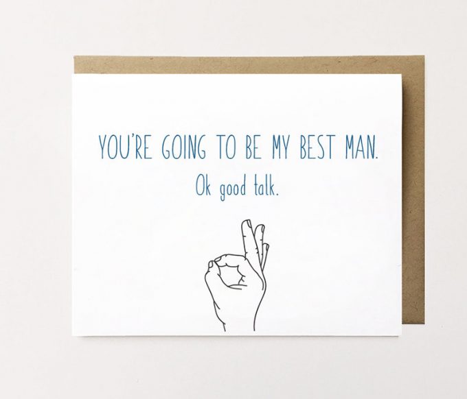 funny card for the groomsmen