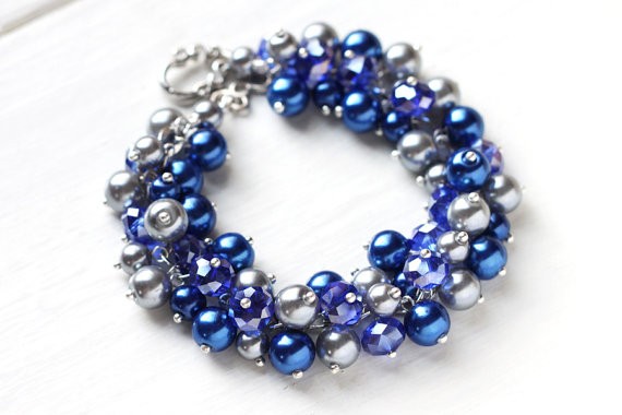 sapphire blue bracelet by skyejuice
