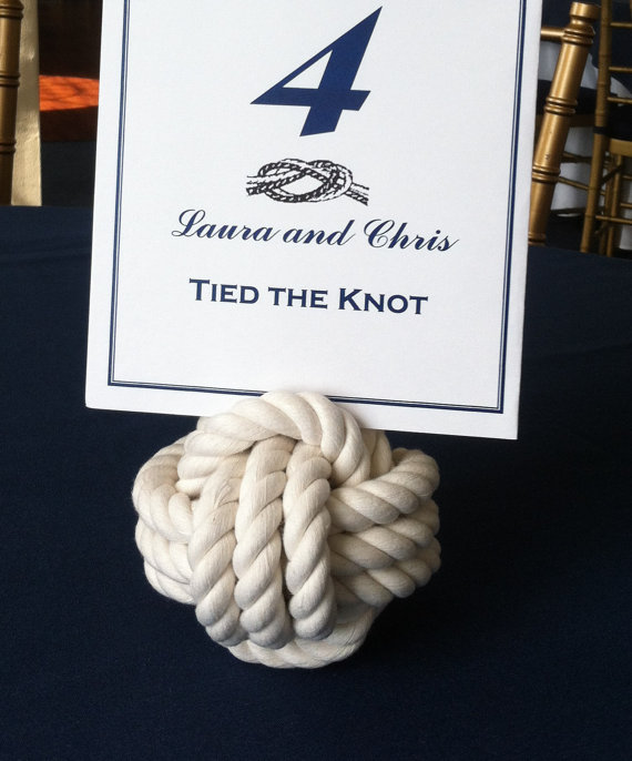 table number holder by MysticKnotwork | via 50+ nautical wedding theme ideas at EmmalineBride.com