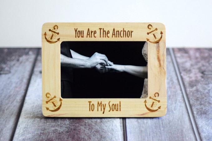 you are the anchor wood frame nautical wedding by CustomWoodWonders | via 50+ nautical wedding theme ideas at EmmalineBride.com