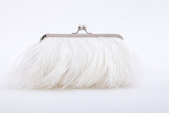 feather-clutch-purses-weddings-bright-white-feathers