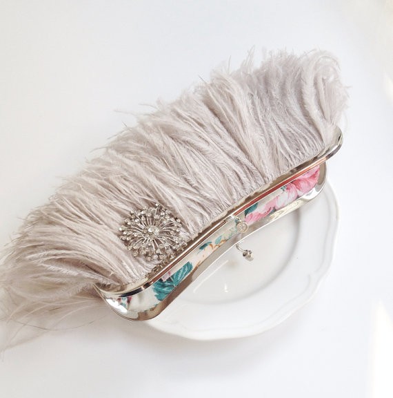 feather-clutch-purses-weddings-grey-crystal-brooch