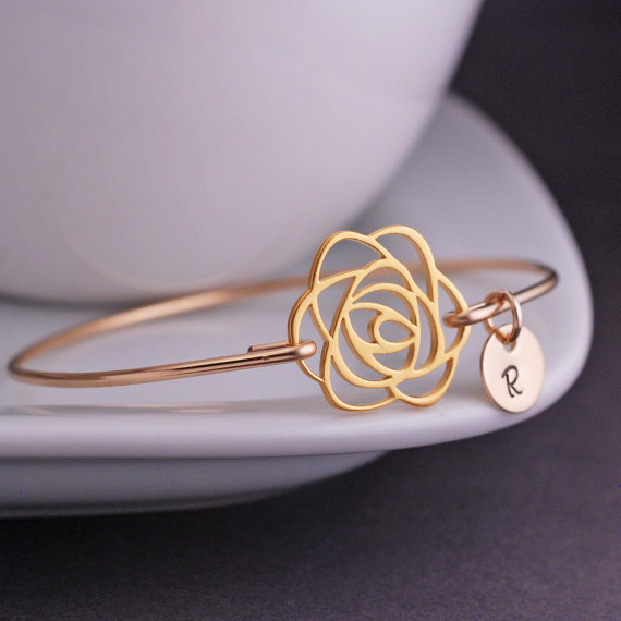 gold rose bracelet