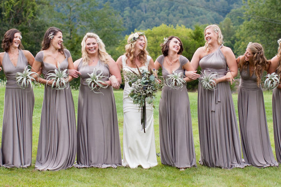 grey infinity convertible bridesmaid dresses