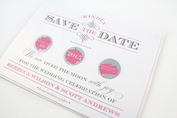 scratch off save the dates | by diva gone domestic | https://emmalinebride.com/invites/scratch-off-save-the-dates/
