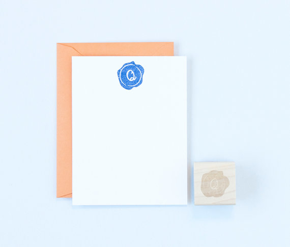 How to Make Thank You Cards for Weddings | stamp by Felicette | via https://emmalinebride.com/how-to/make-thank-you-cards/