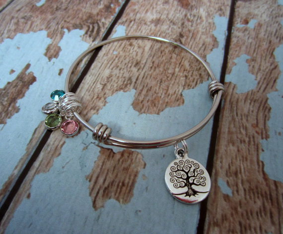 birthstone family tree bracelet by ellenbkeepsakes | unique gifts for mom