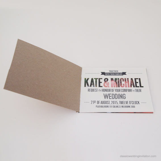booklet style wedding invitations