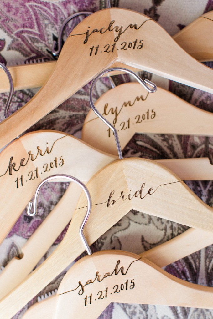 custom engraved dress hangers for bridesmaids