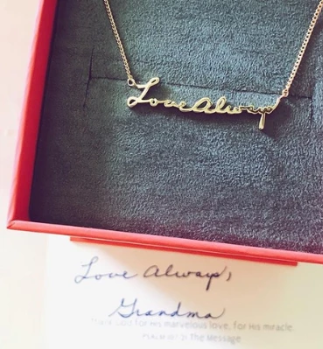 handwriting necklace
