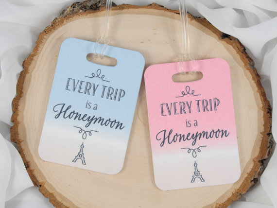 every trip is a honeymoon luggage tags