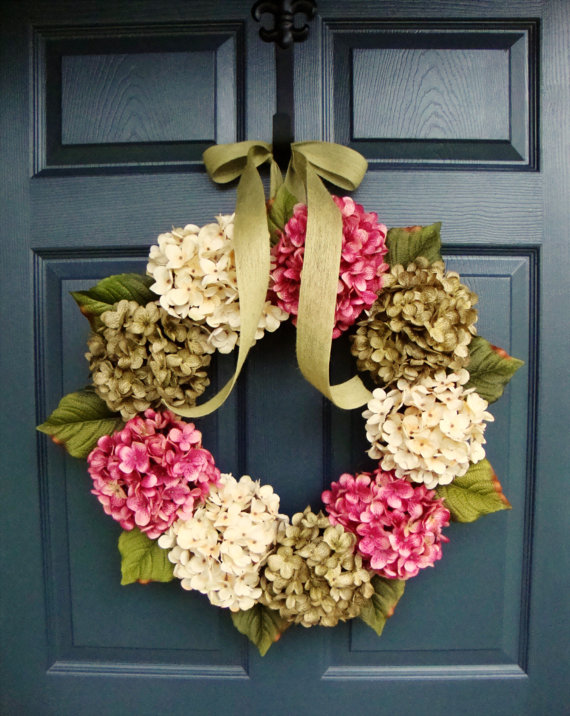 homemade wreath by HomeHearthGarden