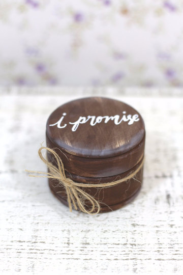 i promise ring pillow by designlifestudio | 41 Beautiful Rustic Ring Pillows Etsy | https://emmalinebride.com/rustic/ring-pillows-etsy-weddings/