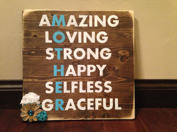 mothers day wood sign by TheSimpleSparrowDLB | unique gifts for mom
