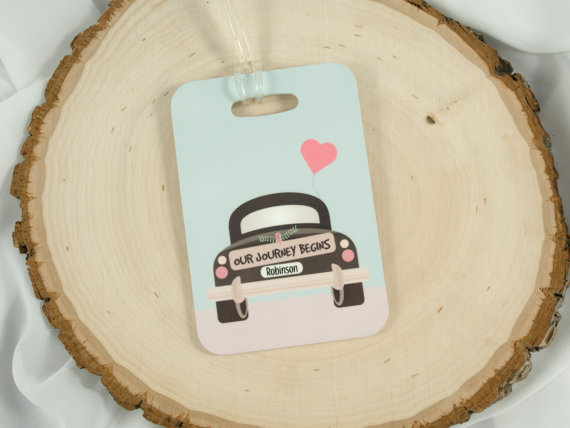 our journey begins honeymoon luggage tags