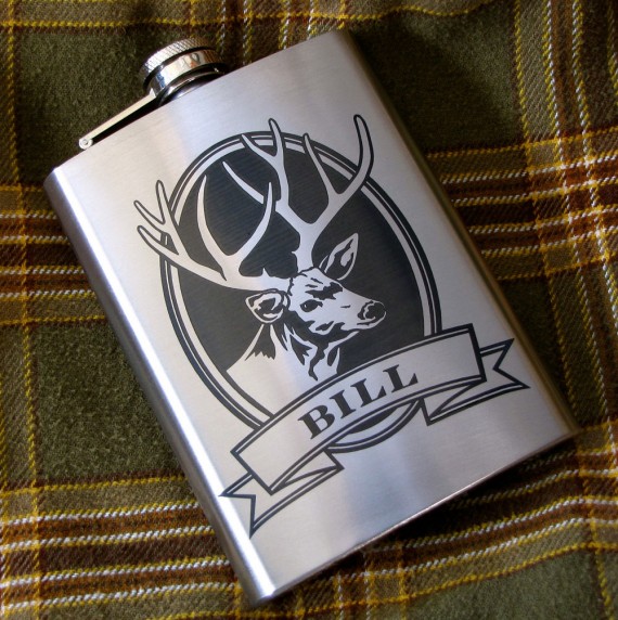 | personalized wedding flask by Brad Goodell Weddings | http://emmalinebride.com/2016-giveaway/personalized-wedding-flask/