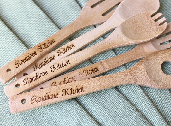 personalzied kitchen wooden utensils by ScissorMill | unique gifts for mom