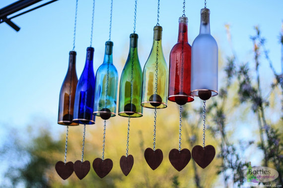 wine bottle chime by bottlesuncorked | unique gifts for mom