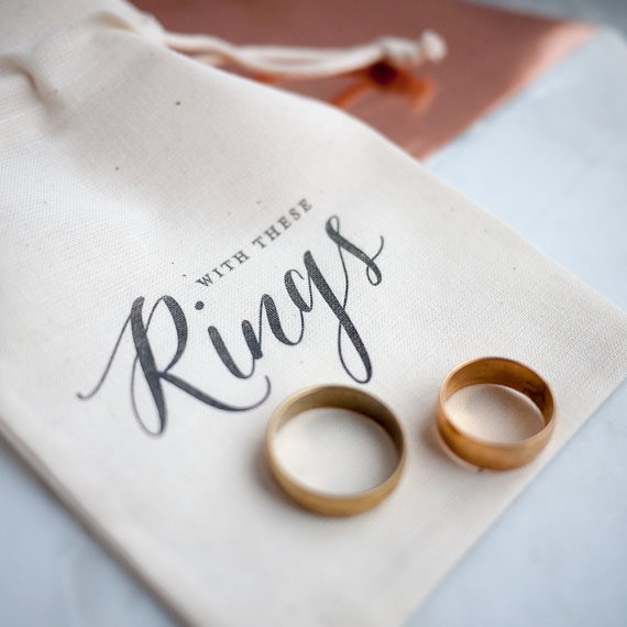 with these rings ring bearer bag by PRINTforLOVEofWOOD | 41 Beautiful Rustic Ring Pillows on Etsy | https://emmalinebride.com/rustic/ring-pillows-etsy-weddings/