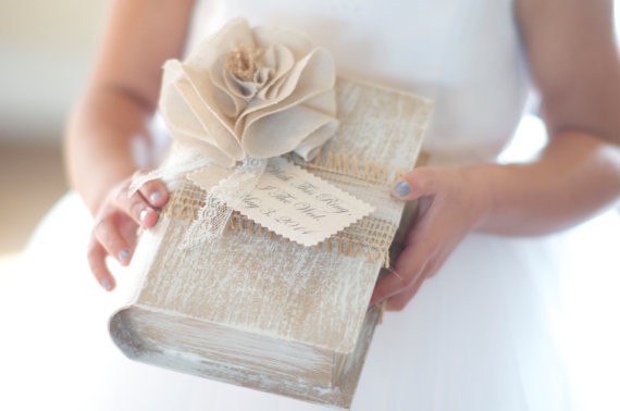 with this ring i thee wed ring bearer book | 41 Beautiful Rustic Ring Pillows on Etsy | https://emmalinebride.com/rustic/ring-pillows-etsy-weddings/