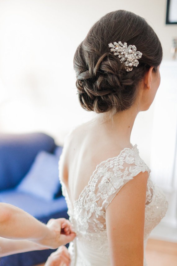 1 bridal hairstyle updo | 50+ Best Bridal Hairstyles Without Veil | https://emmalinebride.com/bride/best-bridal-hairstyles