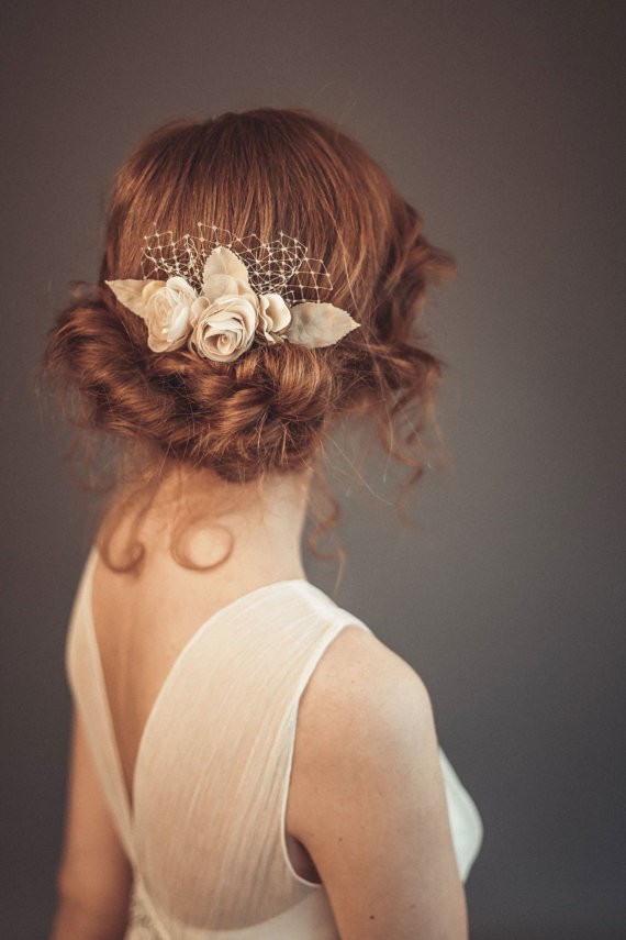 bun | 50+ Best Bridal Hairstyles Without Veil | https://emmalinebride.com/bride/best-bridal-hairstyles
