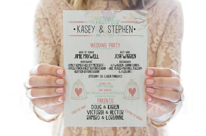 cute printable wedding program by redlettervows