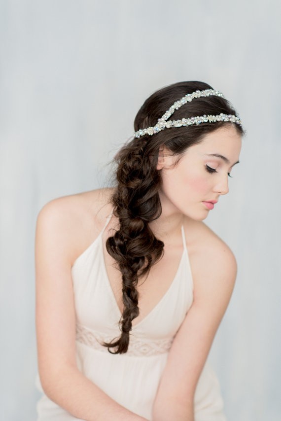 fishtail braid | 50+ Best Bridal Hairstyles Without Veil | https://emmalinebride.com/bride/best-bridal-hairstyles