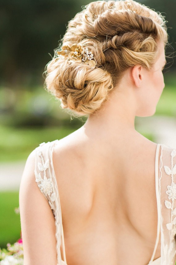 hair rolled updo | 50+ Best Bridal Hairstyles Without Veil | https://emmalinebride.com/bride/best-bridal-hairstyles