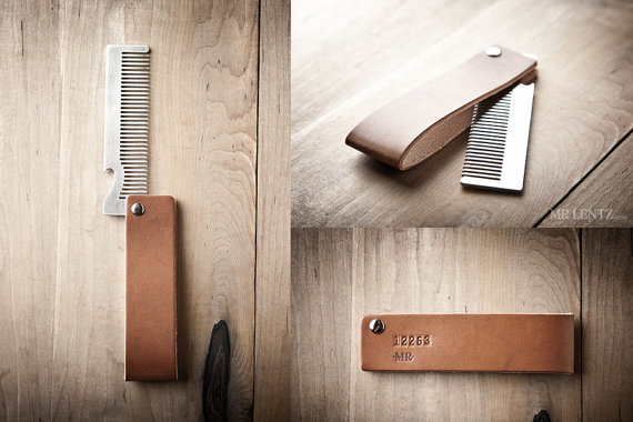 leather comb sleeve