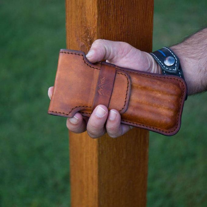 leather cigar case by heartland leather work
