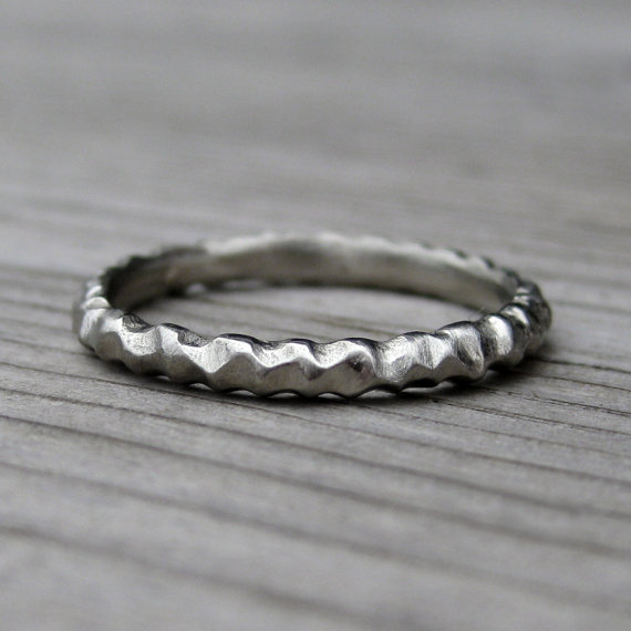 mountain wedding ring | rustic wedding rings by Kristin Coffin Jewelry https://emmalinebride.com/rustic/wedding-rings/