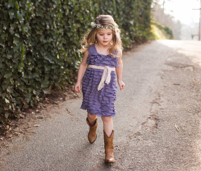 ruffle flower girl dress