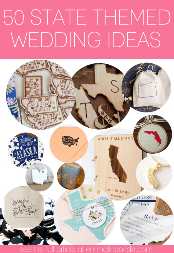 state themed wedding ideas